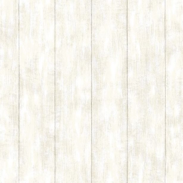 Tapetti Wood 128006 0,53x10,05 m luonnonvalkoinen non-woven