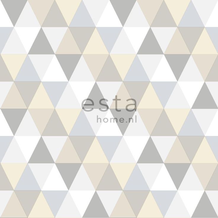 Tapetti Triangles 128707 0,53x10,05 m harmaa, beige, valkoinen