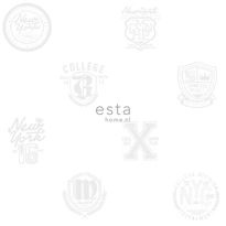 Tapetti Esta College 128805, 0,53x10,05m, valkoinen/harmaa