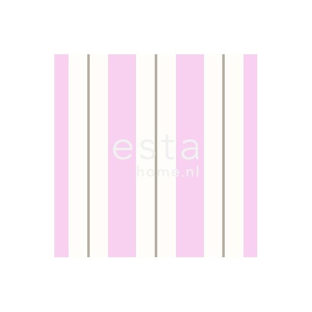 Tapetti Stripes 136412 0,53x10,05 m vaaleanpunainen/ruskea non-woven