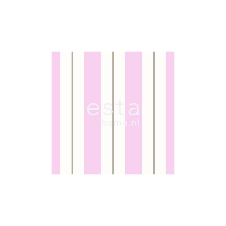 Tapetti Stripes 136412 0,53x10,05 m vaaleanpunainen/ruskea non-woven