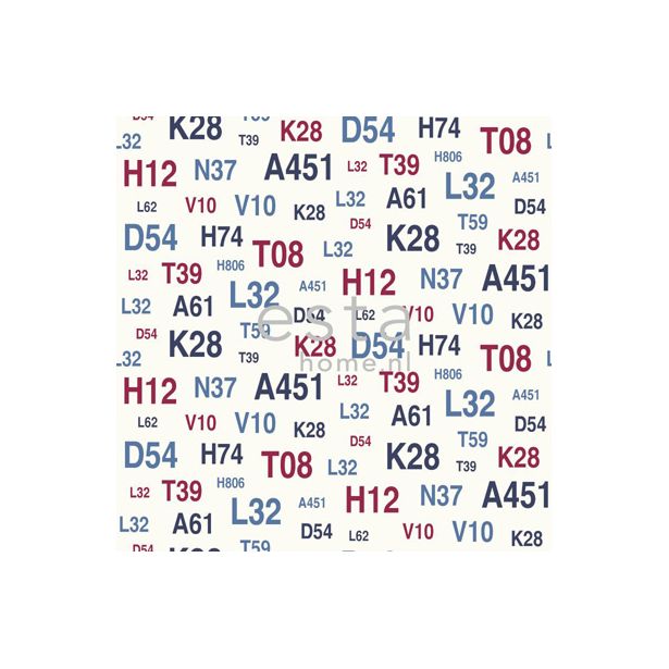 Tapetti Emblems 136438 0,53x10,05 m sininen/punainen non-woven