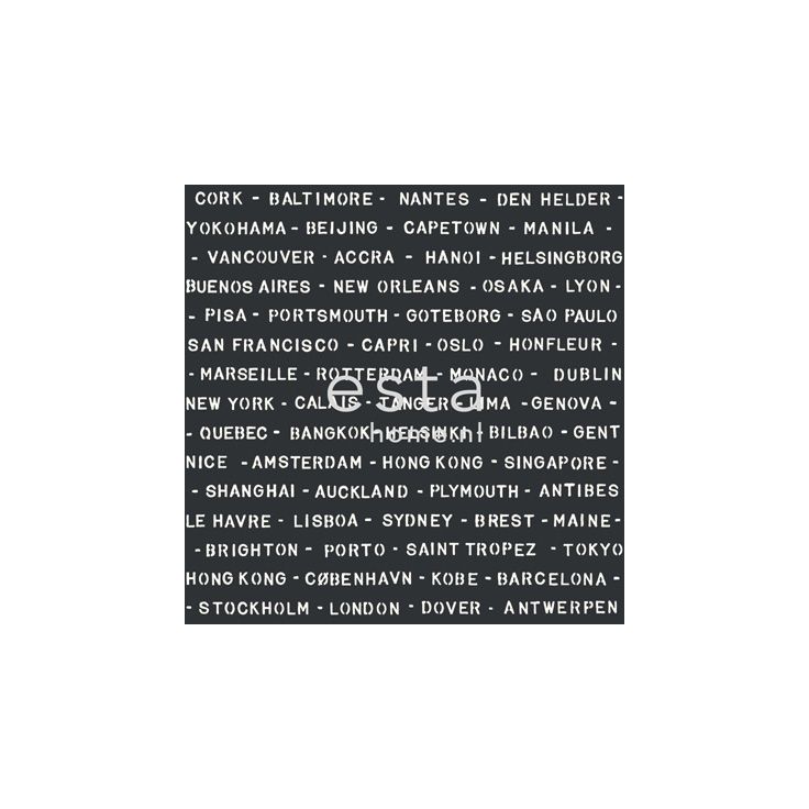 Tapetti Emblems 136448 0,53x10,05 m musta/valkoinen non-woven