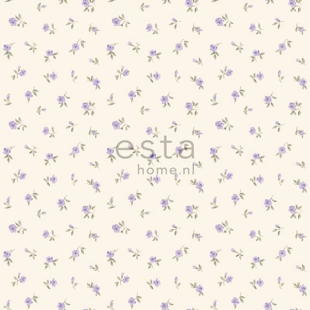 Tapetti Little Roses 137702 0,53x10,05 m violetti non-woven