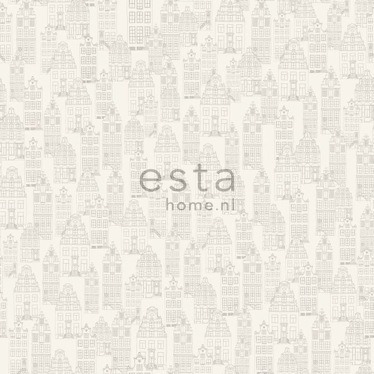 Tapetti Amsterdam Houses 137710 0,53x10,05 m hopea non-woven