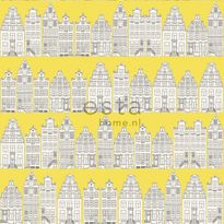 Tapetti Amsterdam Houses 137712 0,53x10,05 m keltainen non-woven
