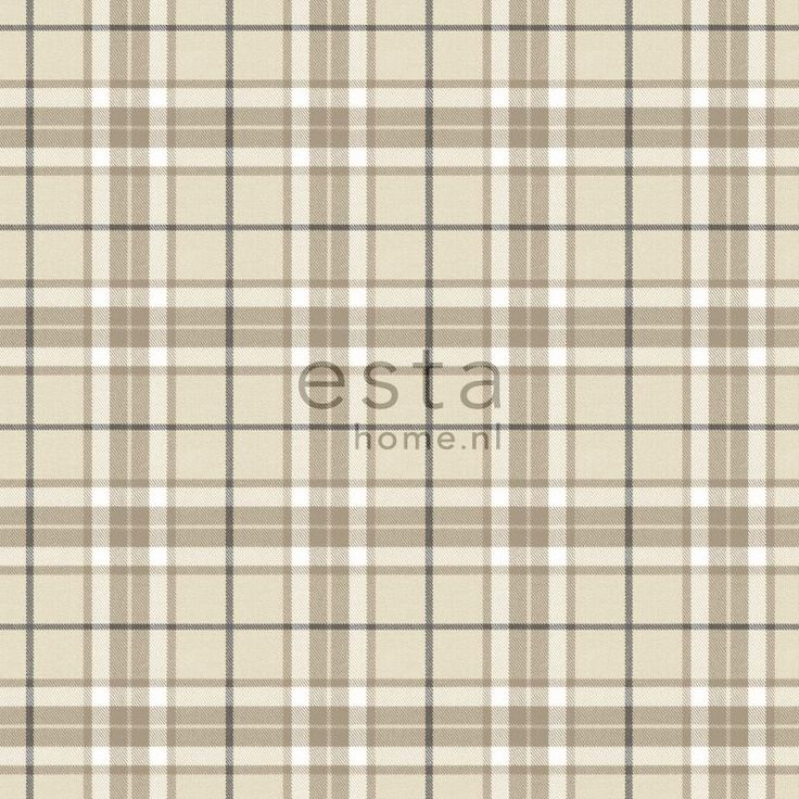 Tapetti Checks 137723 0,53x10,05 m beige/valkoinen non-woven