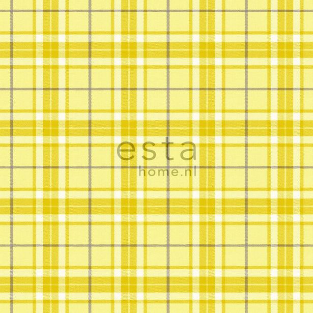 Tapetti Checks 137729 0,53x10,05 m keltainen non-woven