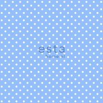 Tapetti Dots 138103 0,53x10,05 m vaaleansininen/valkoinen non-woven