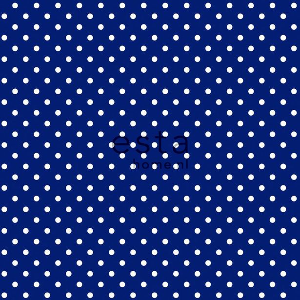 Tapetti Dots 138105 0,53x10,05 m sininen/valkoinen non-woven
