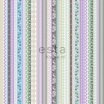 Tapetti Ribbons 138143 0,53x10,05 m pastelli non-woven