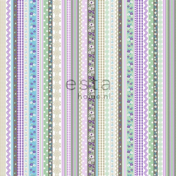 Tapetti Ribbons 138143 0,53x10,05 m pastelli non-woven