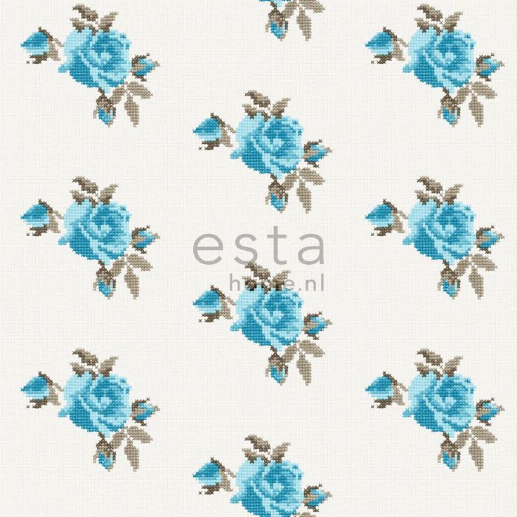 Tapetti Rose 138146 0,53x10,05 m turkoosi non-woven