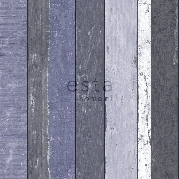 Tapetti Wooden Boards 138251, 0,53x10,05m, sininen