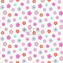 Tapetti Vintage Flowers 138724 0,53x10,05 m pinkki, turkoosi, korallinpunainen