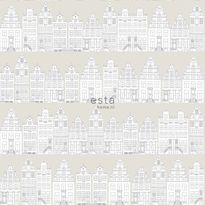 Tapetti Esta Little Bandits 138909, 0,53x10,05m, harmaa/valkoinen