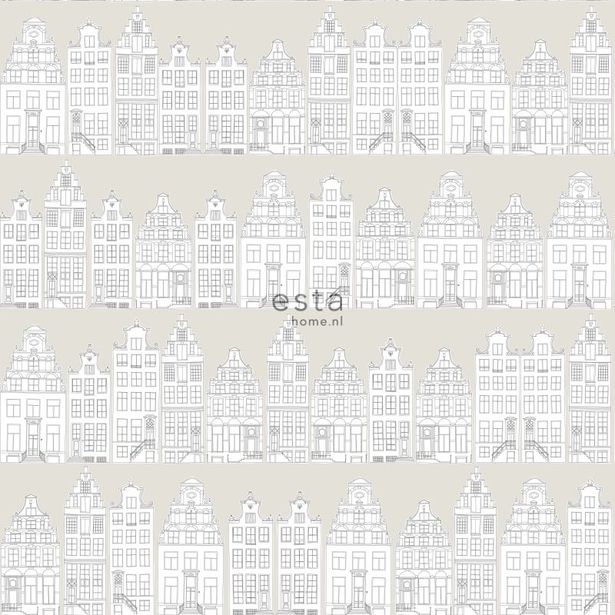 Tapetti Esta Little Bandits 138909, 0,53x10,05m, harmaa/valkoinen