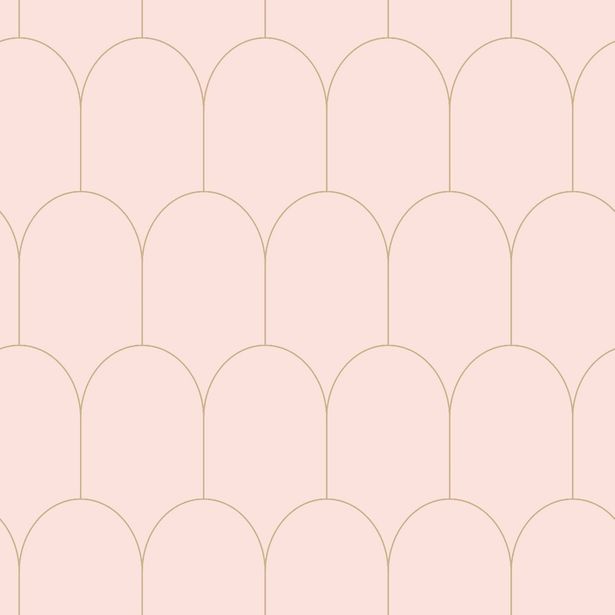 Tapetti Esta Art Deco 139201, 0.53x10.05m, non-woven, vaaleanpunainen