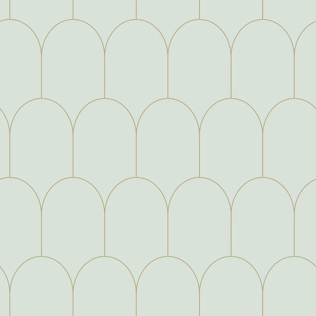 Tapetti Esta Art Deco 139202, 0.53x10.05m, non-woven, vaaleanvihreä