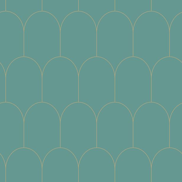 Tapetti Esta Art Deco 139204, 0.53x10.05m, non-woven, vihreä