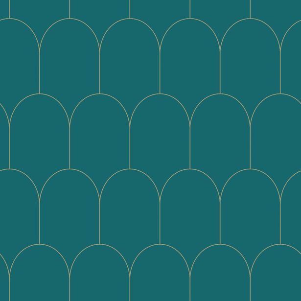 Tapetti Esta Art Deco 139205, 0.53x10.05m, non-woven, vihreä