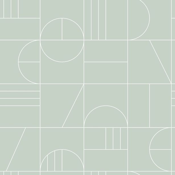 Tapetti Esta Art Deco 139209, 0.53x10.05m, non-woven, vaaleanvihreä