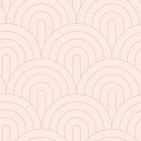 Tapetti Esta Art Deco 139217, 0.53x10.05m, non-woven, vaaleanpunainen