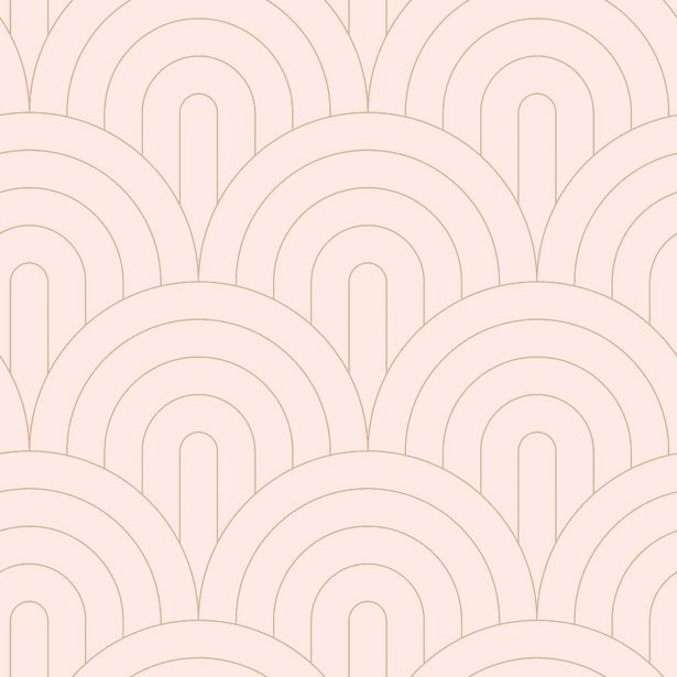 Tapetti Esta Art Deco 139217, 0.53x10.05m, non-woven, vaaleanpunainen