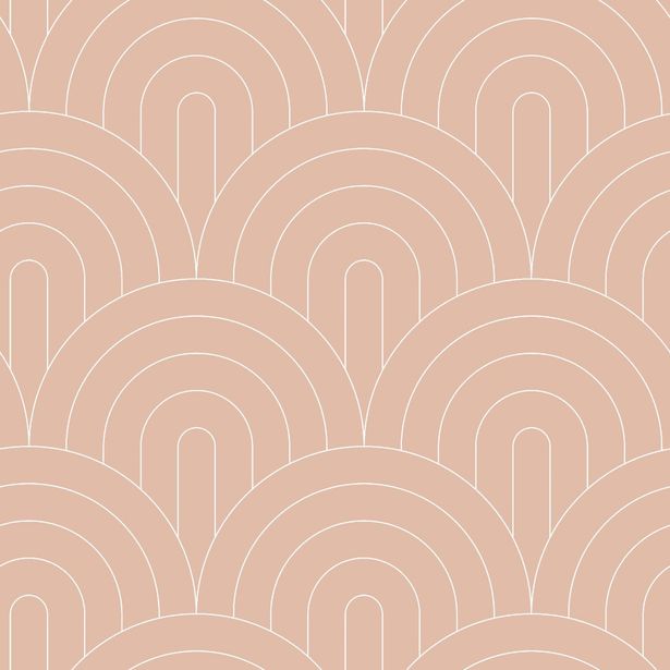 Tapetti Esta Art Deco 139218, 0.53x10.05m, non-woven, roosa