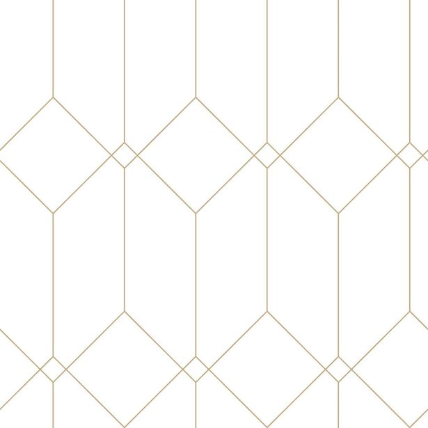 Tapetti Esta Art Deco 139223, 0.53x10.05m, non-woven, valkoinen