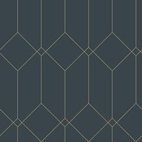 Tapetti Esta Art Deco 139225, 0.53x10.05m, non-woven, tummansininen