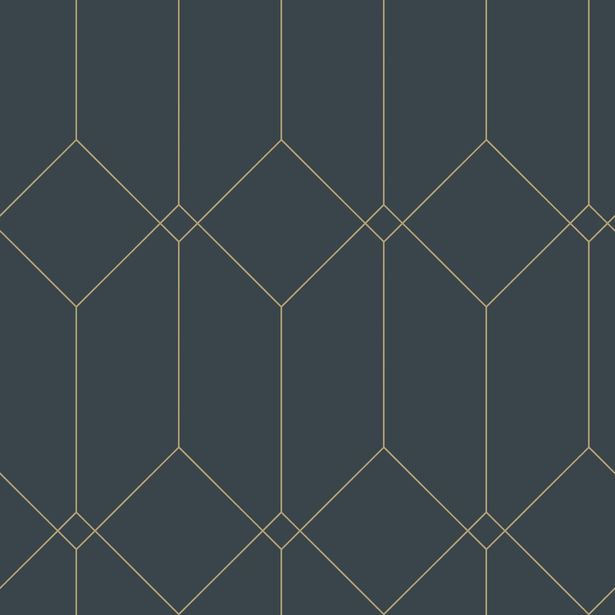 Tapetti Esta Art Deco 139225, 0.53x10.05m, non-woven, tummansininen