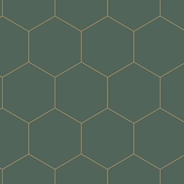Tapetti Esta Art Deco 139228, 0.53x10.05m, non-woven, tummanvihreä