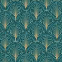 Tapetti Esta Art Deco 139230, 0.53x10.05m, non-woven, vihreä