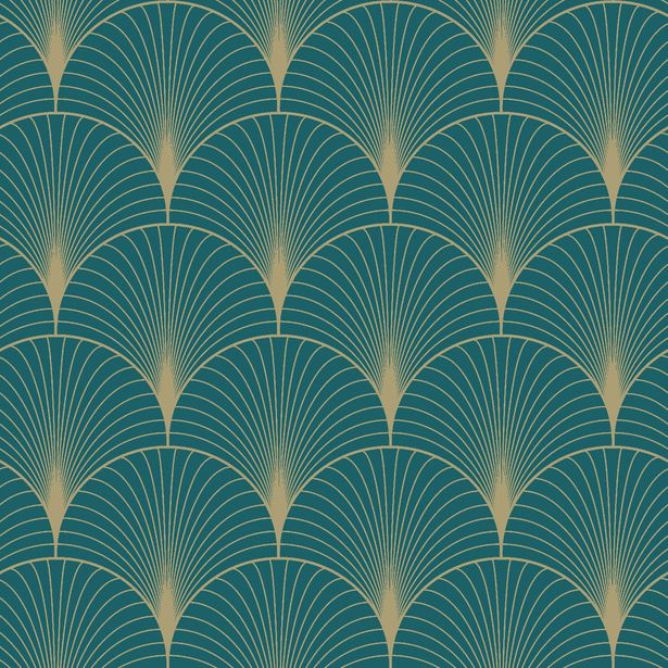 Tapetti Esta Art Deco 139230, 0.53x10.05m, non-woven, vihreä