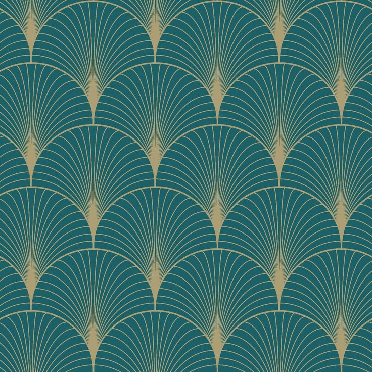 Tapetti Esta Art Deco 139230, 0.53x10.05m, non-woven, vihreä