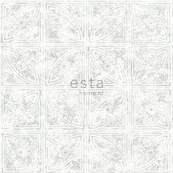 Tapetti Esta Tile Motif 148335, 0,53x10,05m, vaaleanharmaa