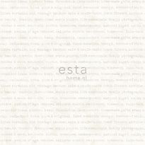 Tapetti Esta Text 148340, 0,53x10,05m, beige, valkoinen