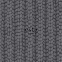 Tapetti Esta Chunky Knit 148345, 0,53x10,05m, musta