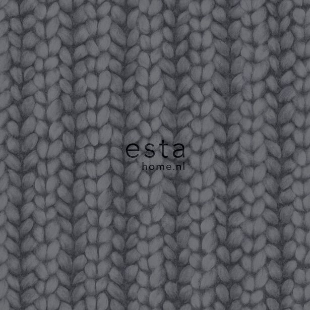 Tapetti Esta Chunky Knit 148345, 0,53x10,05m, musta