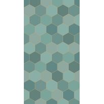 Paneelitapetti PhotowallXL Hexagon Motif, 1.50x2.79m, vihreä