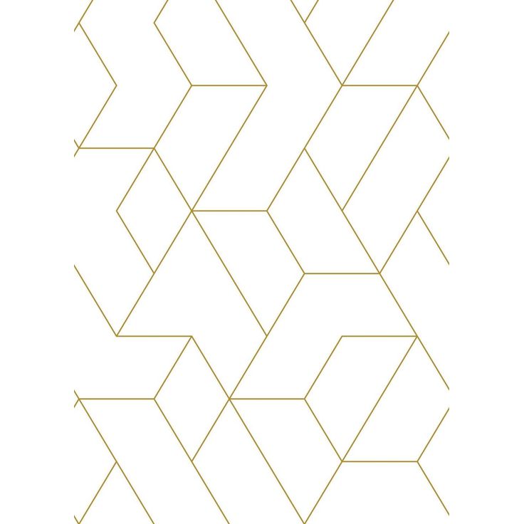 Paneelitapetti PhotowallXL Graphic Lines, 2.00x2.79m, kulta/valkoinen