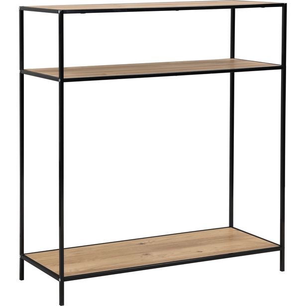 Sivupöytä Eureka Dawson 120x40cm tammi/musta