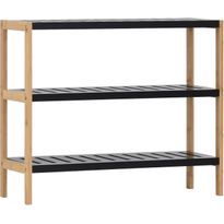Kenkäteline Eureka Iida 3-tasoinen musta/tammi