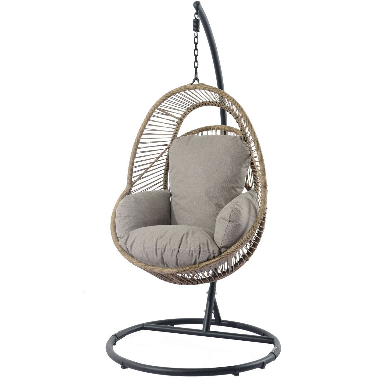 Riipputuoli telineellä Eureka Rusko, polyrottinki, ruskea/beige