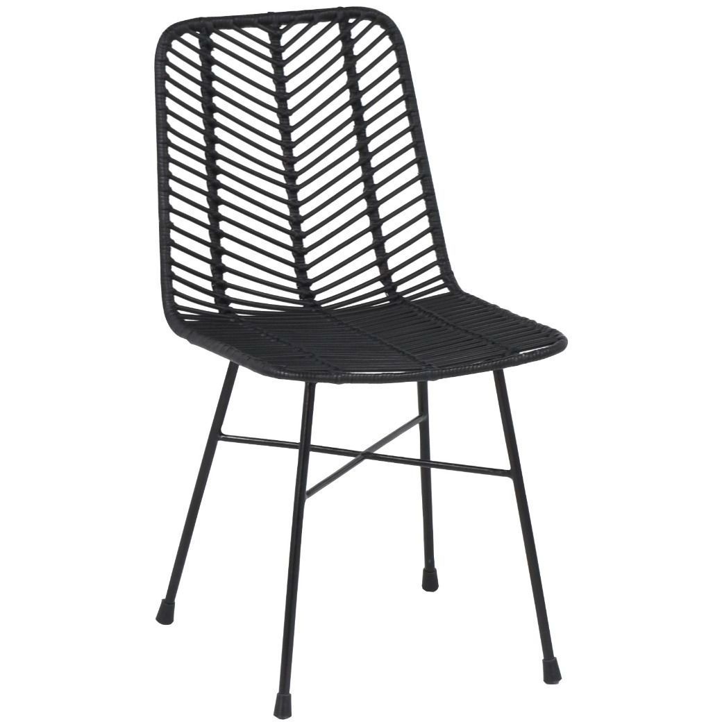 Rottinkituoli Eureka Cairo musta, 2kpl