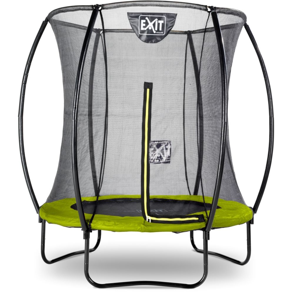 Trampoliini Exit Silhouette, 183cm, lime, sis. turvaverkko