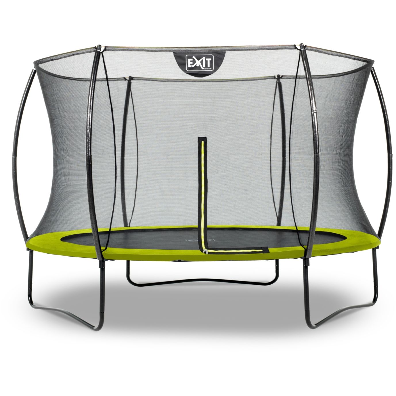 Trampoliini Exit Silhouette, 305cm, lime, sis. turvaverkko