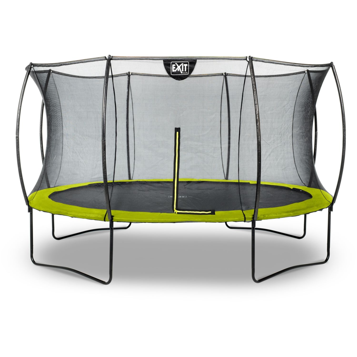 Trampoliini Exit Silhouette, 366cm, lime, sis. turvaverkko