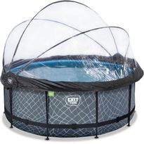 Runkoallas EXIT, hiekkasuodatinpumpulla, allaskuvulla, eri värejä ja eri kokoja